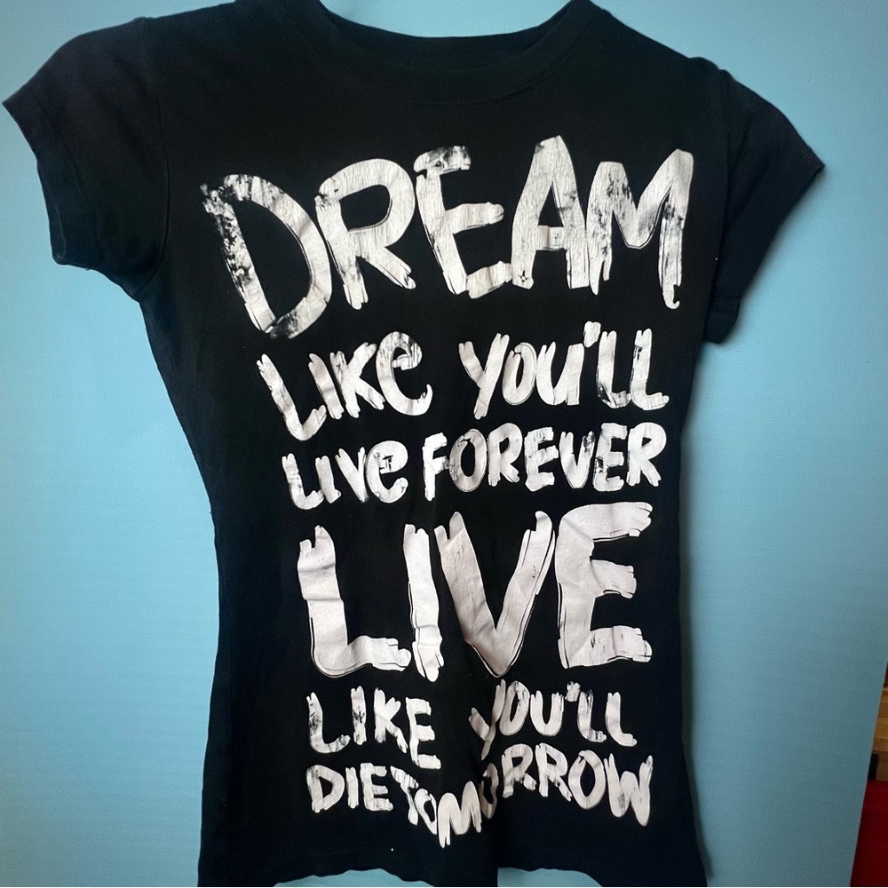 Black Graphic Life Quote Women’s Baby Tee
